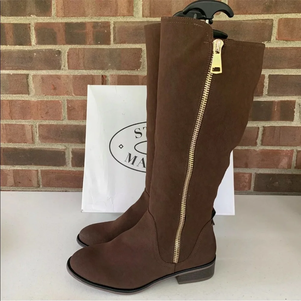 Steve Madden Women’s Rhapsody fabric brown knee high boots US 6.0 NEW - Picture 4 of 11